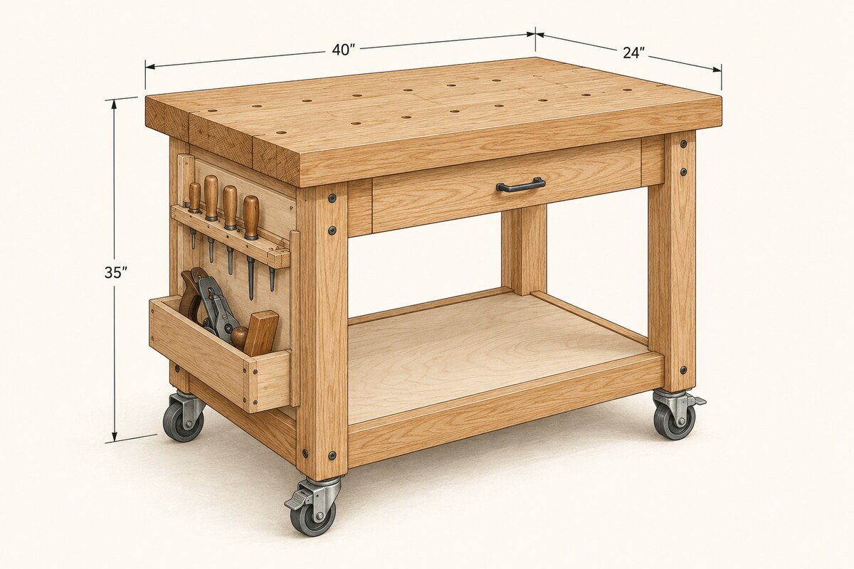 How to Build a Mobile Workbench Cart